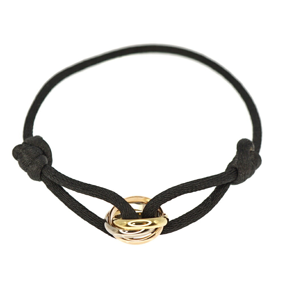 Cartier Trinity Cord Bracelet Three Color Gold Adjustable